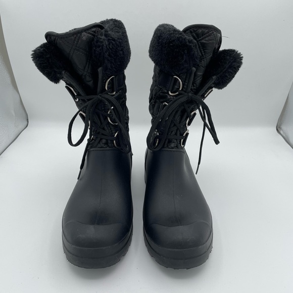 Dirty Laundry Women's Parade Nylon Faux Fur Trim Rainboot Snow Boot Size 8 38.5 - Picture 12 of 12